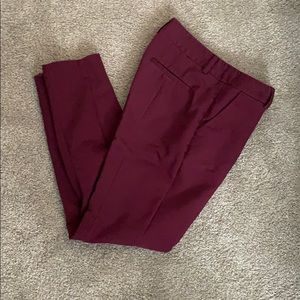 Express Maroon Columnist Ankle Pants